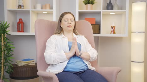 The-meditating-young-woman.