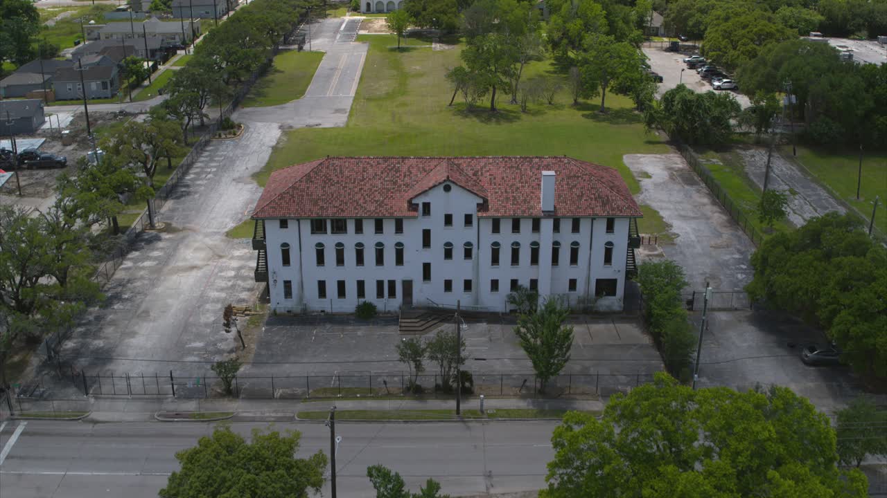 aerial del primer hospital negro en el tercer barrio de houston