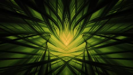 pasaje de agujero de gusano fractal verde radiante
