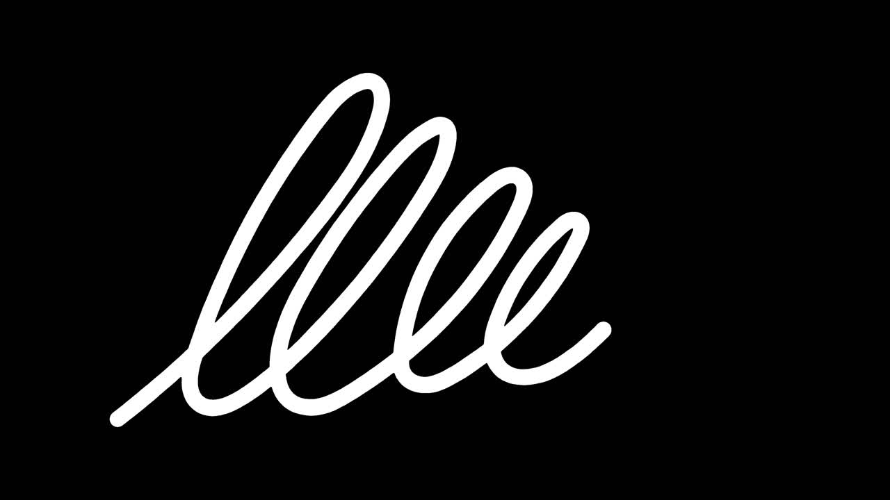 Dynamic White Line Drawing Animation on Black Background