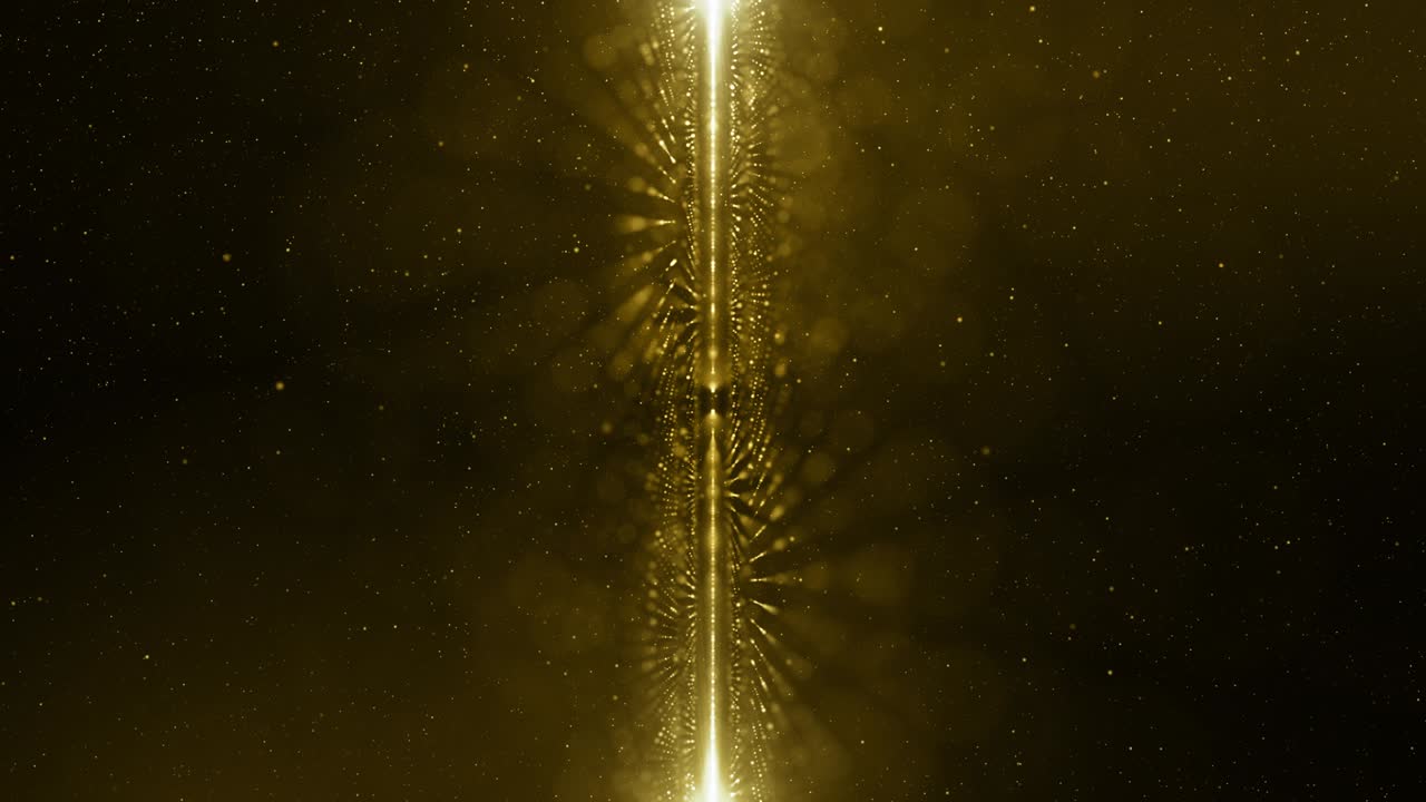 Particelle, glitter dorato, bokeh, polvere scintillante, sfondo astratto in loop