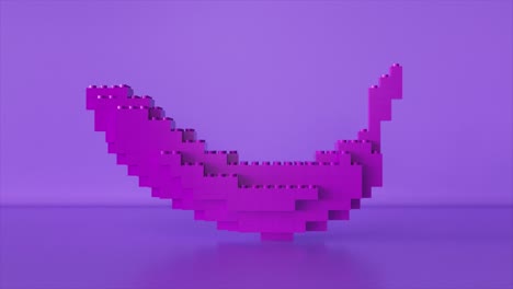 plátano púrpura pixelado