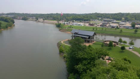 flying over freedom point on the cumberland river