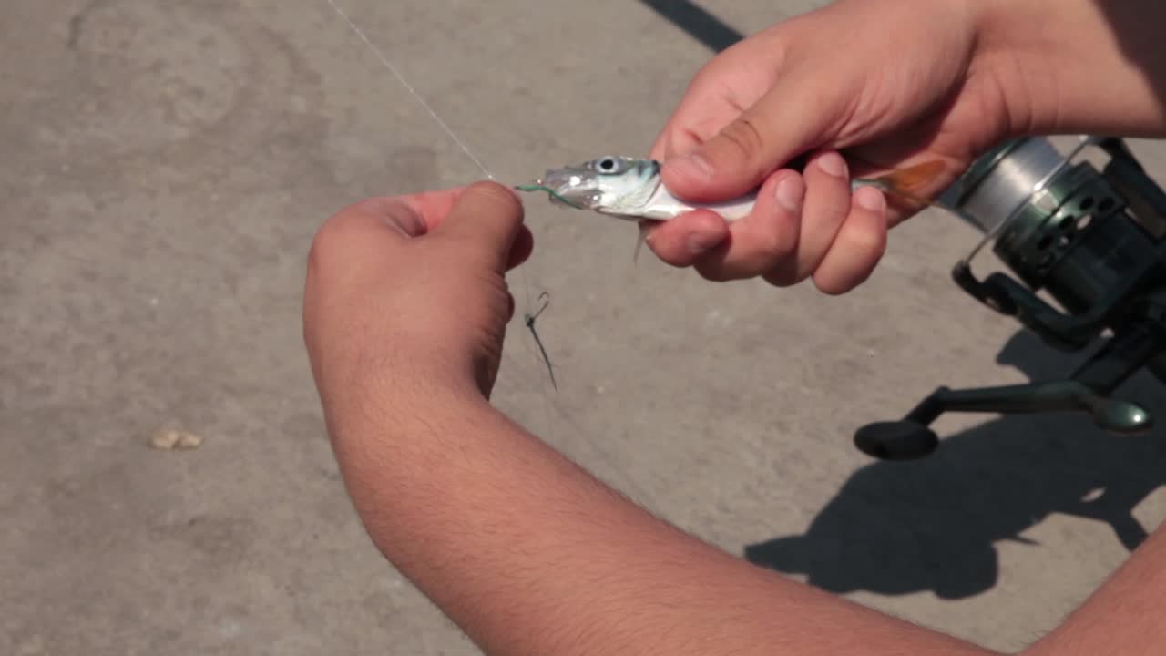 The Fisherman Preparing The Fishing Rod 7