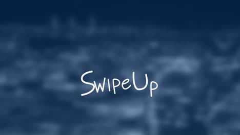 animation of swipe up text over cityscape