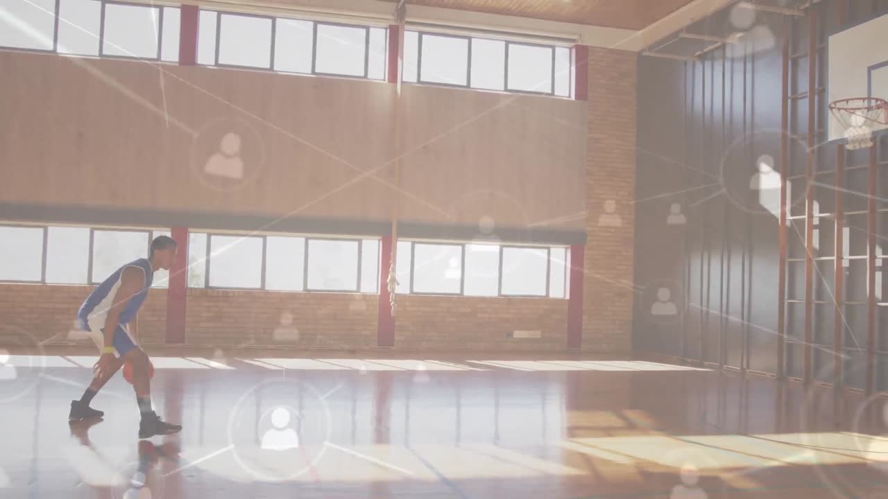 농구 선수에 대한 연결 네트워크의 애니메이션