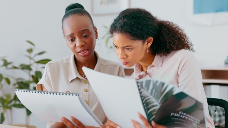 Documents, planning and business women