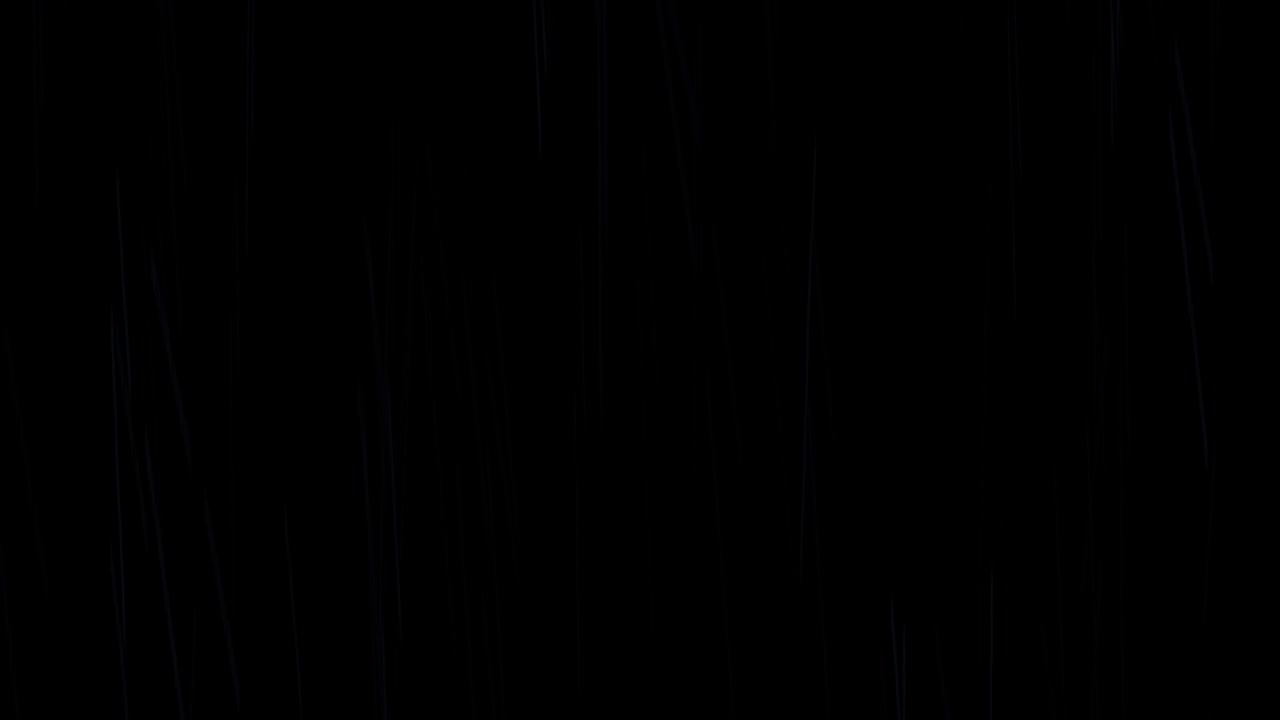 Loopable rain falling in front of the camera against black screen