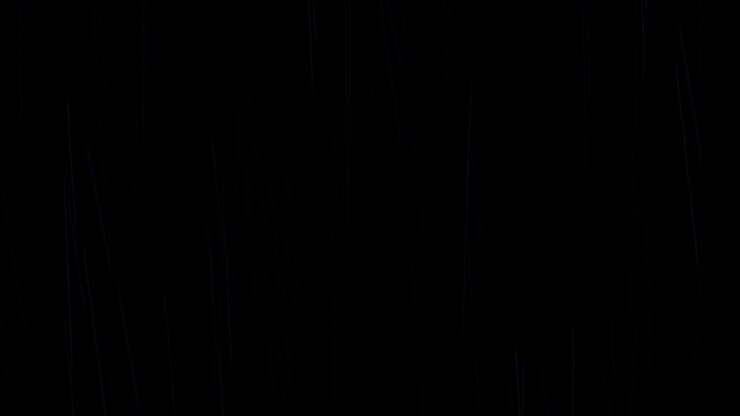 Loopable rain falling in front of the camera against black screen