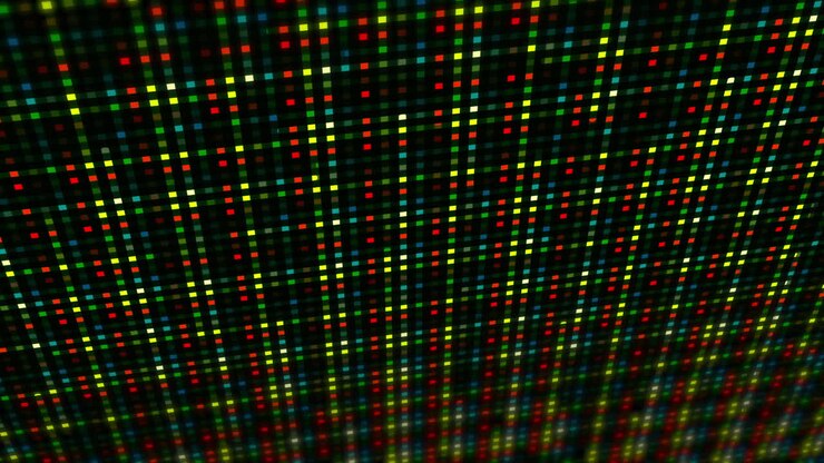Colorful and bright grid in motion and perspective background