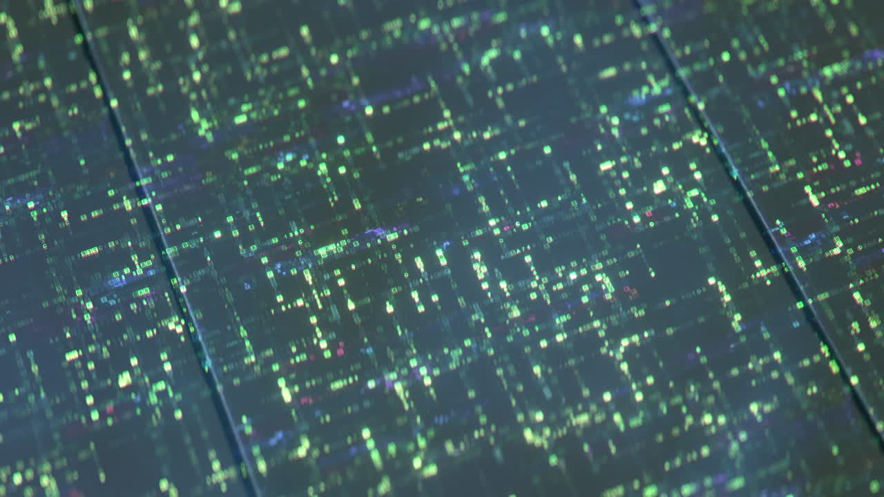 빅 데이터 정렬 알고리즘이 원활한 루프로 작동합니다 3d 렌더링 애니메이션