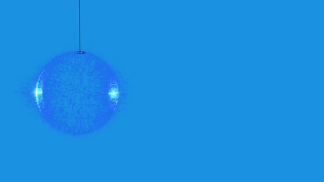 Animation-of-christmas-decorations-over-blue-background