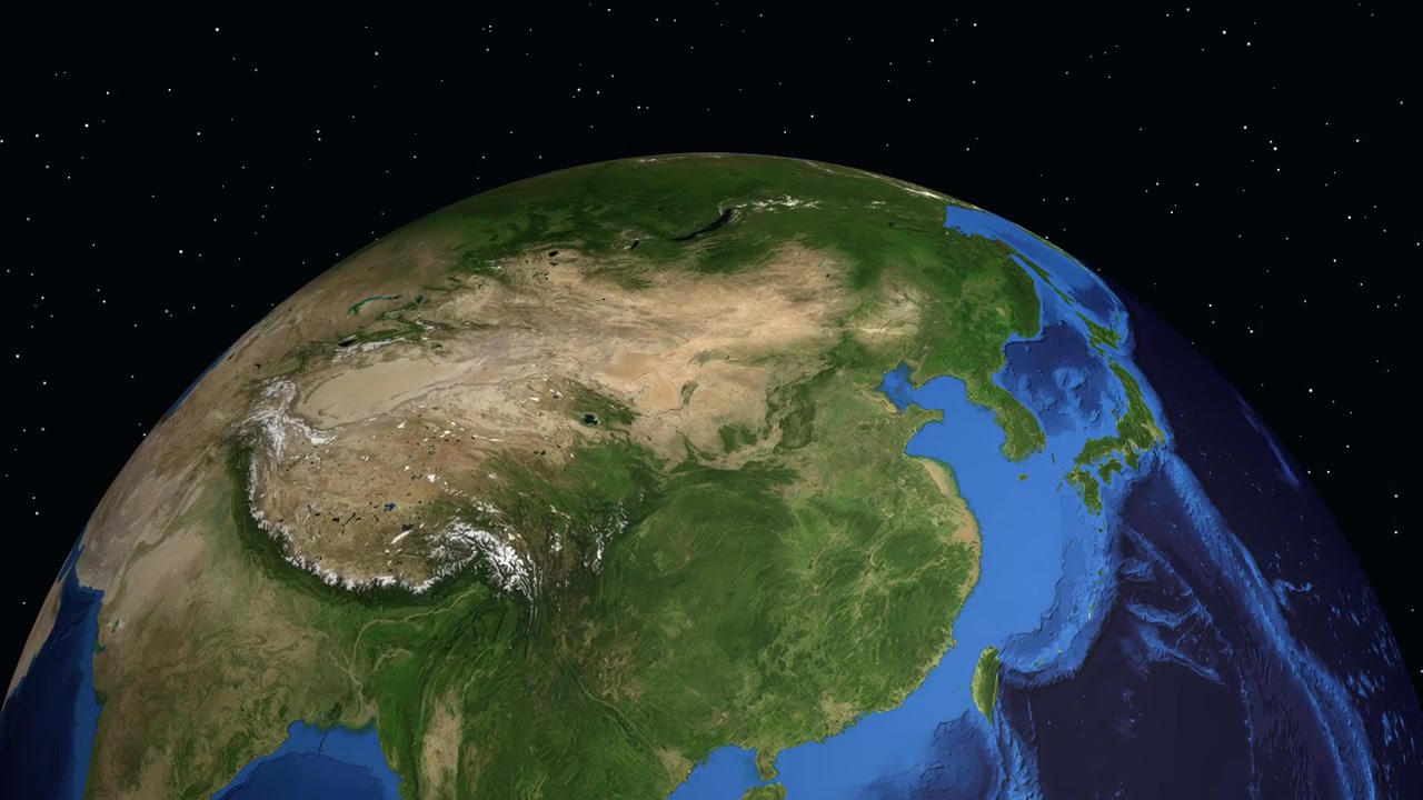 Bola Dunia Digital Memperbesar ke Yinchuan, Tiongkok dengan Hamparan Data Geografis