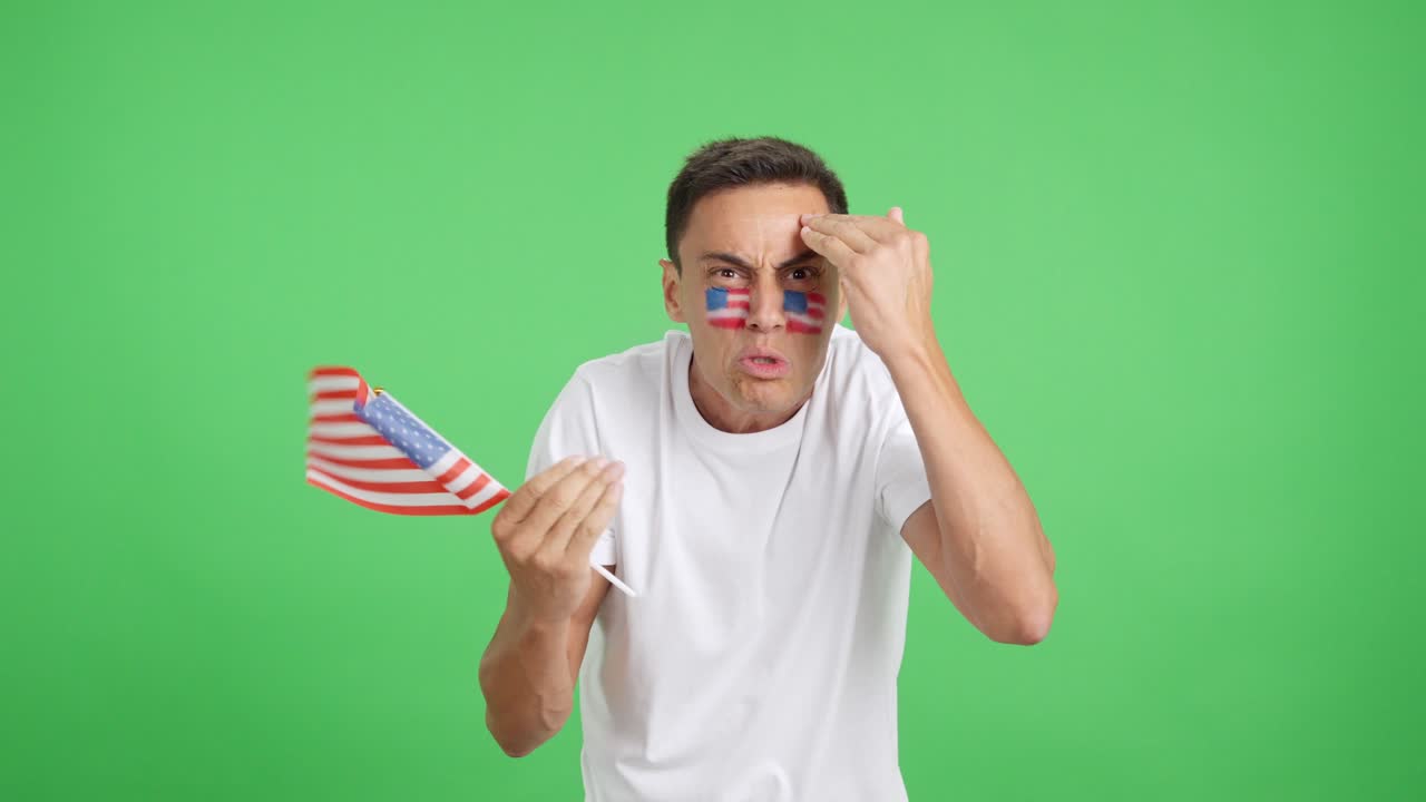 USA supporter angry with the decision of the referee