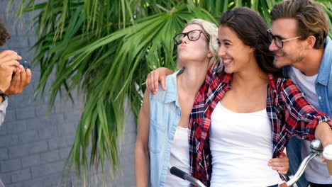 friends posing for photograph