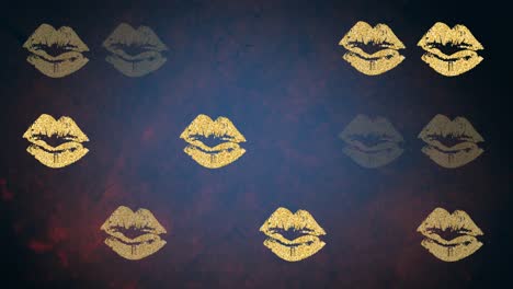 animación de los labios repetida en fondo negro