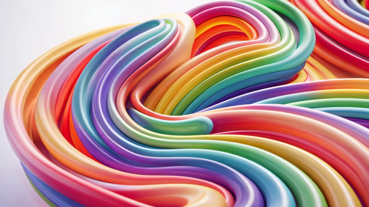 Vibrant Rainbow Abstract Swirls