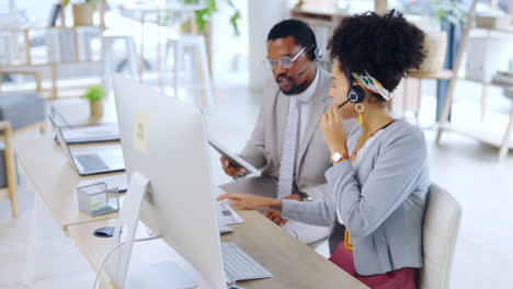 Geschäftsleute,-Callcenter