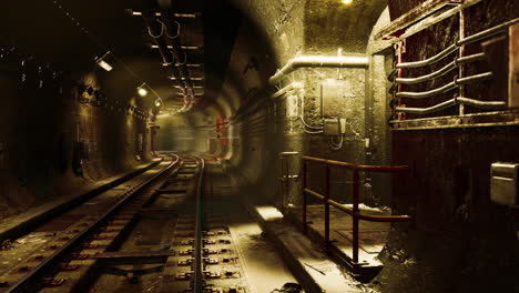 tunnel ferroviaire vide près de la gare souterraine