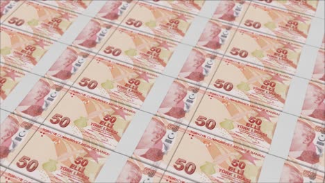 50-Türkische-Lira-Banknoten-Werden-Von-Einer-Geldpresse-Gedruckt