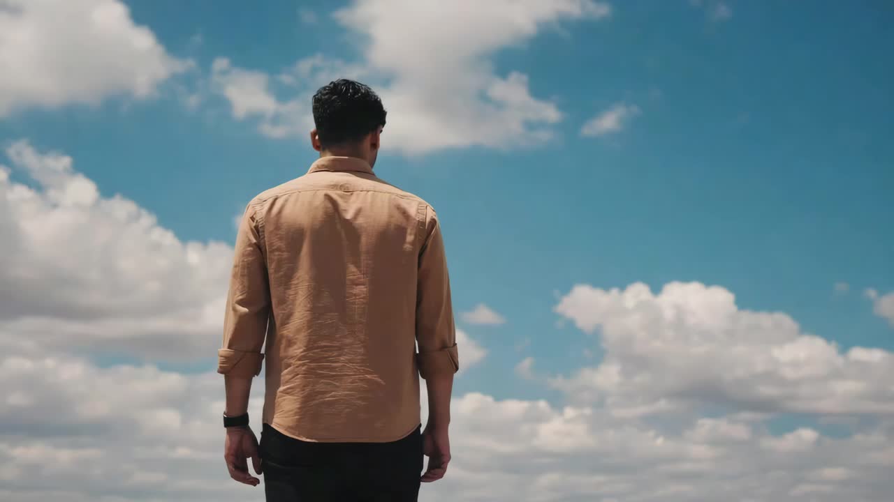 Man looking at the sky