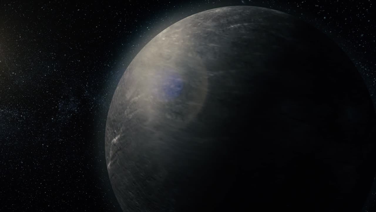 A planet in outer space