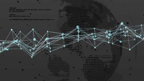 Red-De-Conexiones-Y-Animación-De-Procesamiento-De-Datos-Sobre-El-Mapa-Del-Mundo