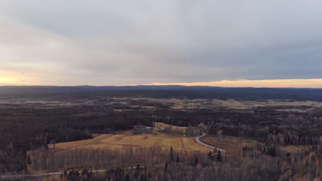 drone shot panning over view from strossa