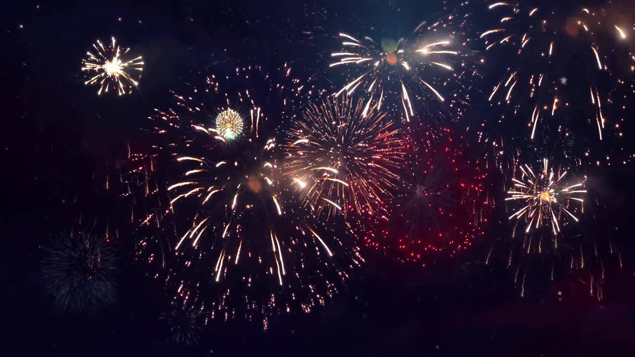 espectáculo de fuegos artificiales coloridos en el cielo nocturno