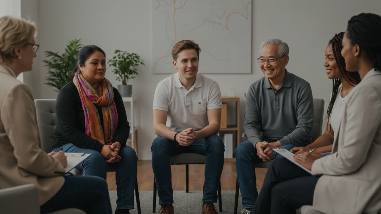 A Diverse Group Engaging in Meaningful Conversation and Collaboration in a Comfortable Setting with Personal Connections and Shared Experiences