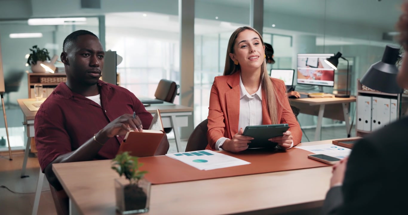 Diverse Business Team Having a Meeting in a Modern Office