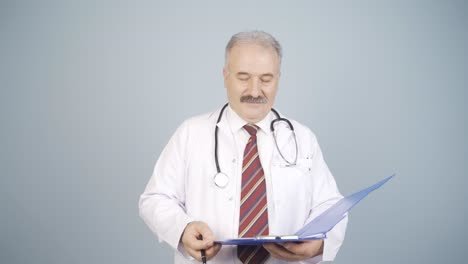 resultado positivo acerca de la enfermedad. emoticón médico.