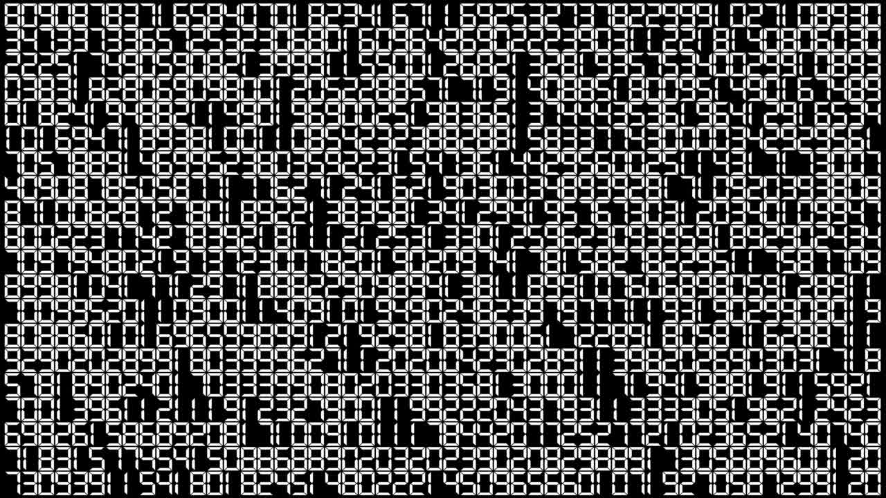 Combinations of digits. Artificial intelligence concept