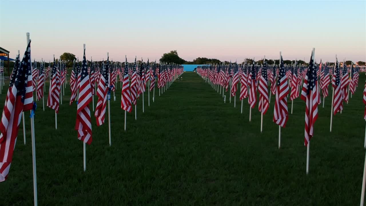 텍사스의 들판에 깃발