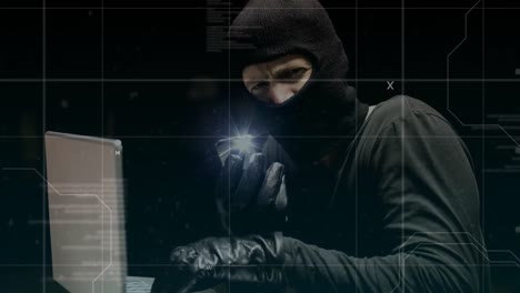 Digital-animation-of-hacker-hacking-the-laptop-4k