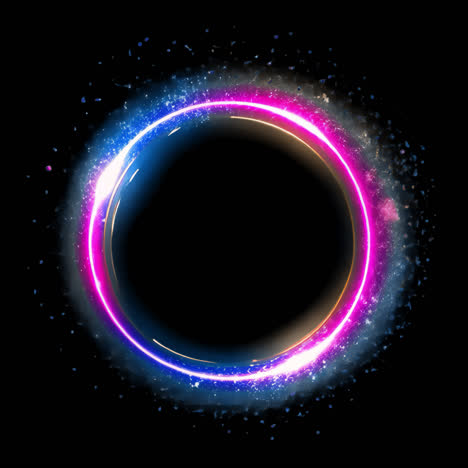 vibrant glowing circular energy animation isolated asset, transparent 4k video, alpha channel