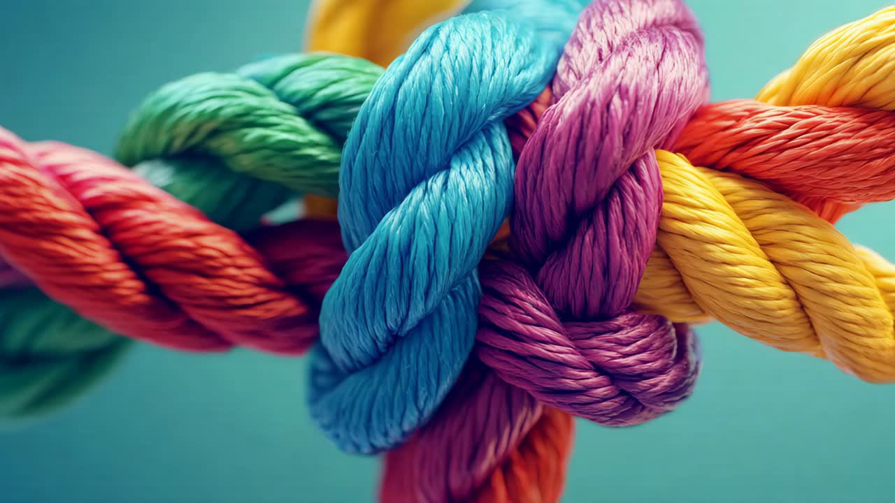 Colorful Intertwined Ropes