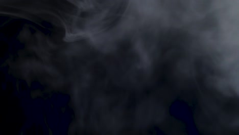 humo blanco sobre fondo negro, vapor de niebla