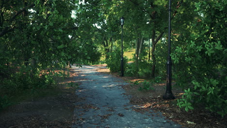 Parque-Cerrado-Vacío-Como-Prevención-De-La-Enfermedad-Coronavirus-Covid-19