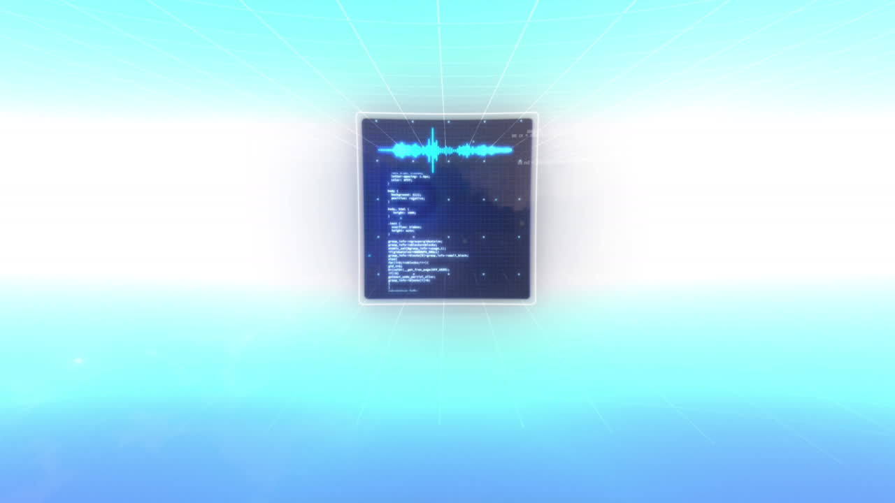 Animation of computing data processing over screens
