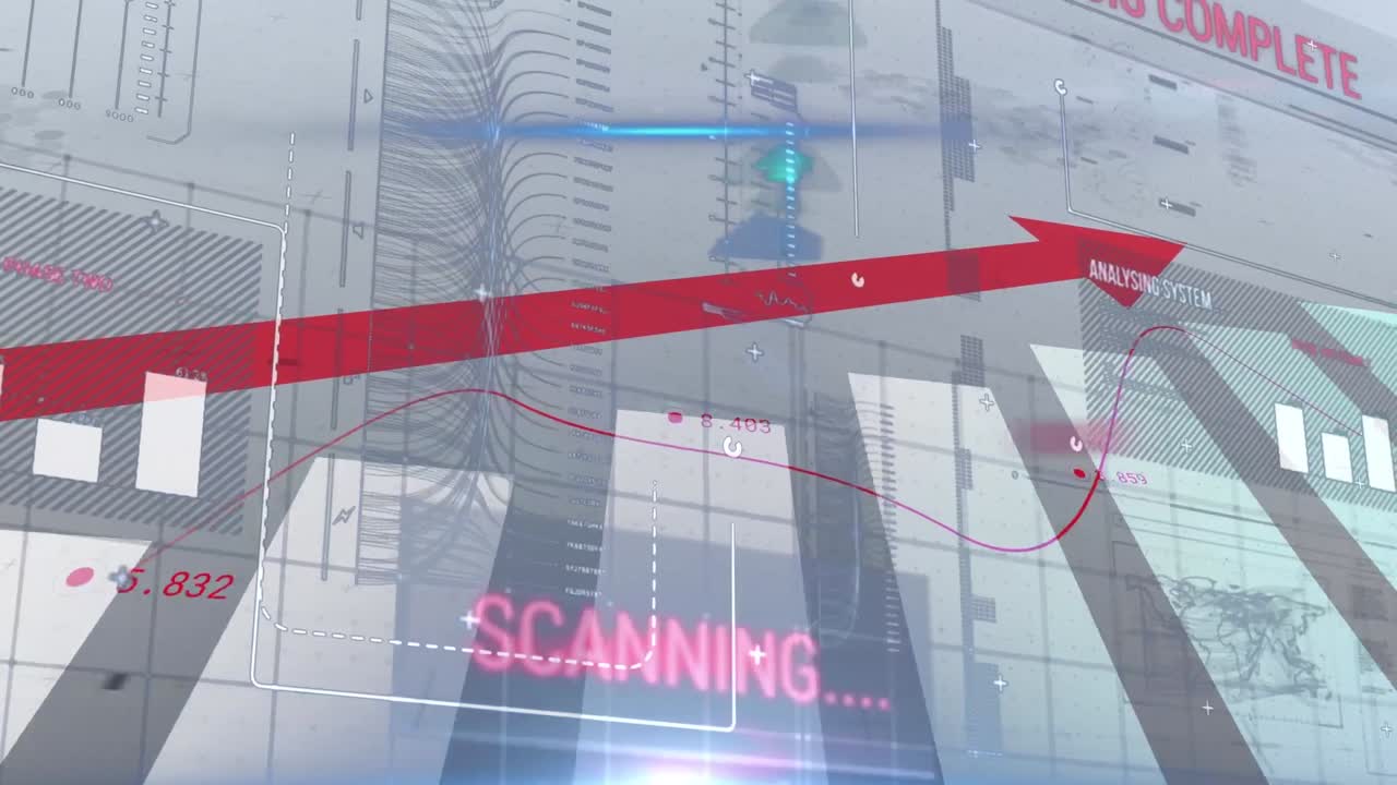 ⁇ 색 배경에 있는 금융 데이터 처리 애니메이션