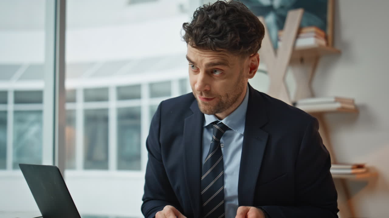 Manager explaining contract details to businesswoman at modern office closeup