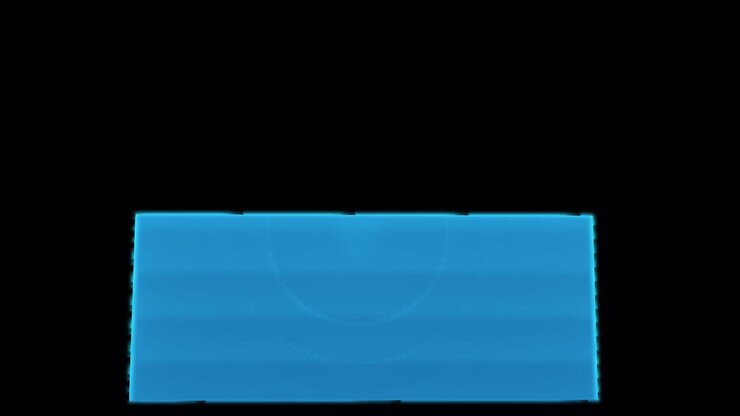Blue cube on fire with alpha channel
