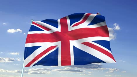 flag of the united kingdom (looping)