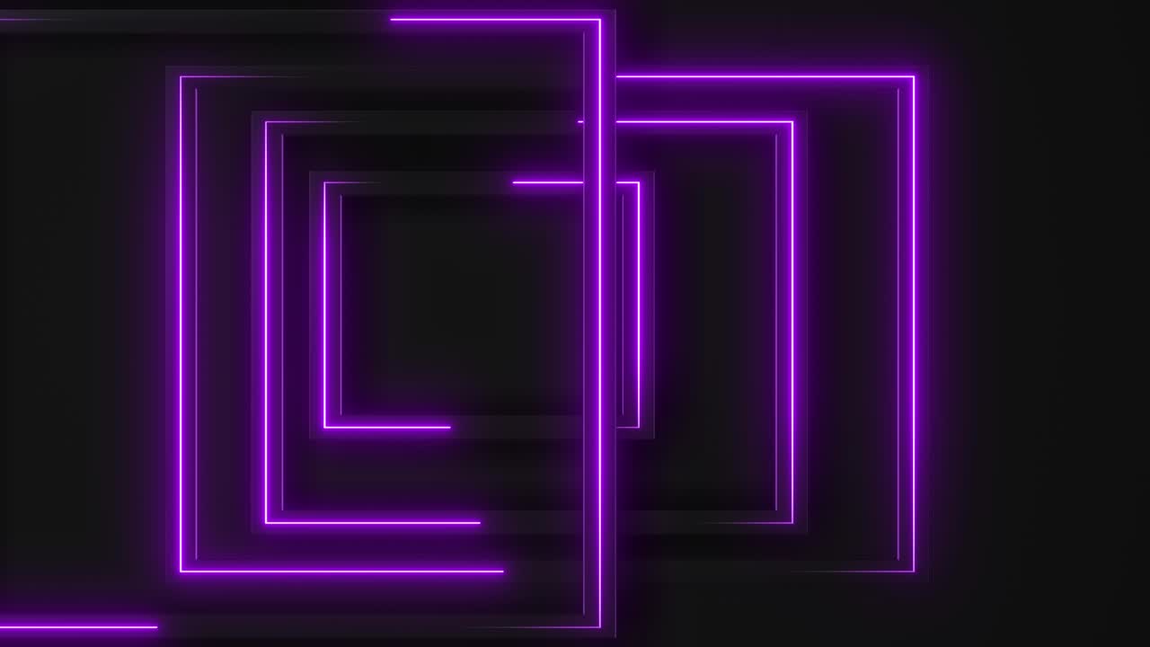 Purple Neon Square Frames