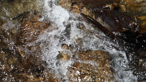 Slow-motion-180-fps-shot-of-water-in-mountain-stream