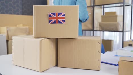 great britain flag cargo package.