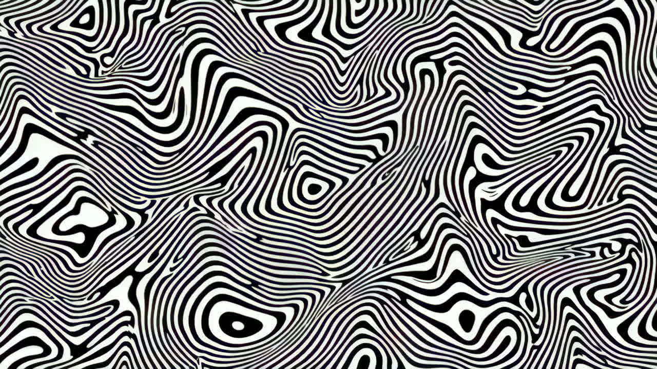 Abstract Black and White Wavy Lines Pattern