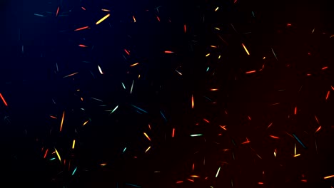 4k confeti multicolor cayendo vídeo en bucle con fondo de gradiente, celebración, navidad, conceptos de fiesta