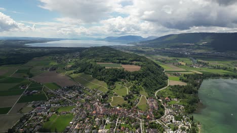 St.-Peterinsel-Switzerland-aerial-view-high-and-wide